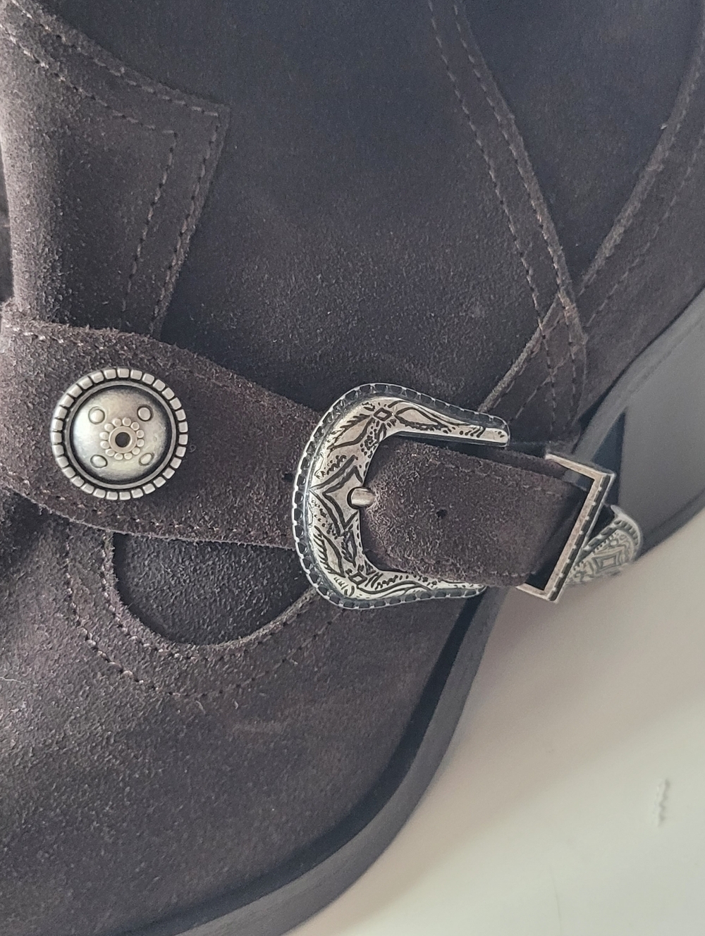 Free People Lady Lonestar Suede Western Boots size 39 Size 8.5 - Picture 6 of 12